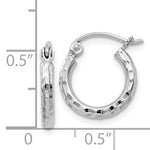 画像をギャラリービューアに読み込む, Sterling Silver Diamond Cut Classic Round Hoop Earrings 12mm x 2mm
