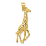 이미지를 갤러리 뷰어에 로드 , 14k Yellow Gold Giraffe Open Back Pendant Charm - [cklinternational]
