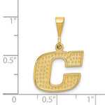 Lataa kuva Galleria-katseluun, 14K Yellow Gold Uppercase Initial Letter C Block Alphabet Pendant Charm
