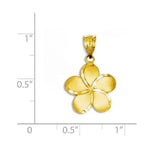 Загрузить изображение в средство просмотра галереи, 14k Yellow Gold Plumeria Flower Small Pendant Charm
