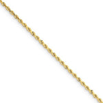 Indlæs billede til gallerivisning 14k Yellow Gold 2mm Diamond Cut Rope Bracelet Anklet Choker Necklace Pendant Chain
