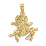 Lade das Bild in den Galerie-Viewer, 14k Yellow Gold Aries Zodiac Horoscope Large Pendant Charm
