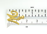 Φόρτωση εικόνας στο εργαλείο προβολής Συλλογής, 14K Yellow Gold Script Initial Letter W Cursive Alphabet Pendant Charm
