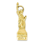 이미지를 갤러리 뷰어에 로드 , 14k Yellow Gold New York Statue Liberty 3D Pendant Charm - [cklinternational]
