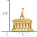 Ladda upp bild till gallerivisning, 14k Yellow Gold Lincoln Memorial Washington DC 3D Pendant Charm
