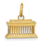 Загрузить изображение в средство просмотра галереи, 14k Yellow Gold Lincoln Memorial Washington DC 3D Pendant Charm
