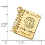 Kép betöltése a galériamegjelenítőbe: 14k Yellow Gold United States of America USA Passport 3D Opens Pendant Charm
