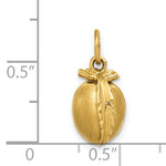 이미지를 갤러리 뷰어에 로드 , 14k Yellow Gold Peach Fruit 3D Pendant Charm

