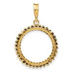 Lade das Bild in den Galerie-Viewer, 14K Yellow Gold for 17.8mm Coins or US $2.50 Liberty or US $2.50 Indian or Barber Dime or Mercury Dime Coin Holder Prong Bezel Pendant
