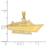 이미지를 갤러리 뷰어에 로드 , 14k Yellow Gold Bermuda Cruise Ship Travel Vacation Pendant Charm
