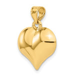 Indlæs billede til gallerivisning 14k Yellow Gold Puffy Heart 3D Hollow Pendant Charm

