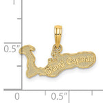 將圖片載入圖庫檢視器 14k Yellow Gold Grand Cayman Island Map Vacation Pendant Charm
