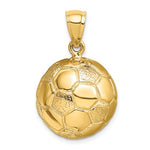 Kép betöltése a galériamegjelenítőbe: 14k Yellow Gold Soccer Ball 3D Pendant Charm
