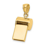 Lataa kuva Galleria-katseluun, 14k Yellow Gold Whistle 3D Pendant Charm
