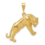 Afbeelding in Gallery-weergave laden, 14K Yellow Gold Tiger Large Pendant Charm
