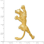 Φόρτωση εικόνας στο εργαλείο προβολής Συλλογής, 14K Yellow Gold Panther Large Chain Slide Pendant Charm
