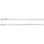 Carregar imagem no visualizador da galeria, 14k Yellow Rose White Gold 3.85mm Elongated Flat Link Bracelet Anklet Choker Necklace Pendant Chain
