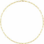Ladda upp bild till gallerivisning, 14k Yellow Rose White Gold 3.85mm Elongated Flat Link Bracelet Anklet Choker Necklace Pendant Chain
