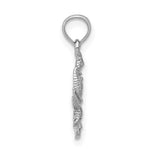 Indlæs billede til gallerivisning 14k White Gold Seahorse Starfish Pendant Charm
