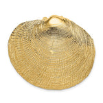 Cargar imagen en el visor de la galería, 14k Yellow Gold Seashell Clam Shell Chain Slide Extra Large Pendant Charm
