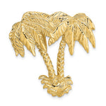 Załaduj obraz do przeglądarki galerii, 14K Yellow Gold Palm Trees Chain Slide Pendant Charm
