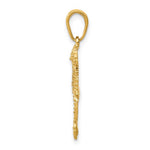 Lataa kuva Galleria-katseluun, 14k Yellow Gold Seahorse Pendant Charm
