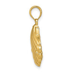 Ladda upp bild till gallerivisning, 14k Yellow Gold Seahorse Seashell Clamshell Shell Pendant Charm
