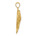 Charger l&#39;image dans la galerie, 14k Yellow Gold Lion Head Diamond Cut Satin Finish Pendant Charm
