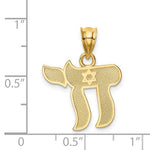 Load image into Gallery viewer, 14K Yellow Gold Chai Symbol Star of David Pendant Charm
