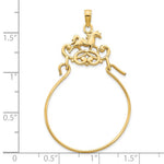 Φόρτωση εικόνας στο εργαλείο προβολής Συλλογής, 14K Yellow Gold Horse Equestrian Charm Holder Pendant

