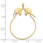 이미지를 갤러리 뷰어에 로드 , 14K Yellow Gold Horse Head Equestrian Charm Holder Pendant
