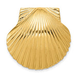 Cargar imagen en el visor de la galería, 14k Yellow Gold Seashell Clam Scallop Shell Chain Slide Pendant Charm
