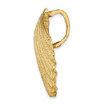 Cargar imagen en el visor de la galería, 14k Yellow Gold Seashell Clam Scallop Shell Chain Slide Pendant Charm
