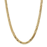Kép betöltése a galériamegjelenítőbe: 14k Yellow Gold 7.25mm Beveled Curb Link Bracelet Anklet Necklace Pendant Chain
