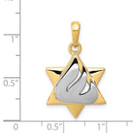 Charger l&#39;image dans la galerie, 14k Yellow White Gold Two Tone Star of David Pendant Charm
