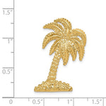 Indlæs billede til gallerivisning 14K Yellow Gold Palm Tree Chain Slide Pendant Charm
