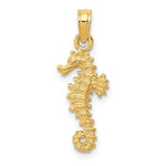 Ladda upp bild till gallerivisning, 14k Yellow Gold Seahorse 3D Pendant Charm
