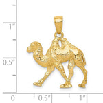 將圖片載入圖庫檢視器 14k Yellow Gold Camel 3D Pendant Charm

