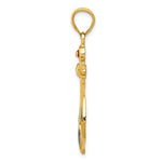 Lade das Bild in den Galerie-Viewer, 14k Yellow Gold Enamel Anchor with Rope Pendant Charm
