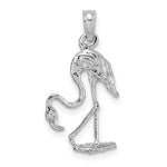 Afbeelding in Gallery-weergave laden, 14k White Gold Flamingo 3D Pendant Charm
