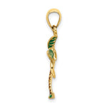 Carregar imagem no visualizador da galeria, 14k Yellow Gold Enamel Palm Tree Pendant Charm
