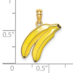 Załaduj obraz do przeglądarki galerii, 14k Yellow Gold Enamel Banana Pendant Charm
