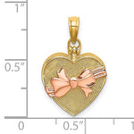 Załaduj obraz do przeglądarki galerii, 14K Yellow Rose Gold Enamel Heart Candy Chocolate Box I Love You 3D Pendant Charm
