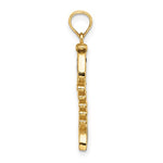 Charger l&#39;image dans la galerie, 14k Yellow Gold Enamel Green Fish Bone 3D Pendant Charm
