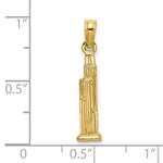 Загрузить изображение в средство просмотра галереи, 14k Yellow Gold Chicago Illinois Willis Tower 3D Pendant Charm
