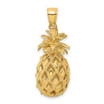 Carregar imagem no visualizador da galeria, 14k Yellow Gold Pineapple 3D Pendant Charm
