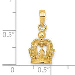 Charger l&#39;image dans la galerie, 14K Yellow Gold Crown 3D Pendant Charm
