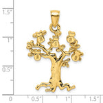 將圖片載入圖庫檢視器 14k Yellow Gold Money Tree Lucky Symbol Large Pendant Charm
