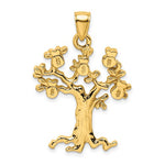 Load image into Gallery viewer, 14k Yellow Gold Money Tree Lucky Symbol Large Pendant Charm
