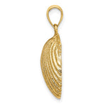 Carica l&#39;immagine nel visualizzatore di Gallery, 14k Yellow Gold Seashell Scallop Shell Clamshell Pendant Charm
